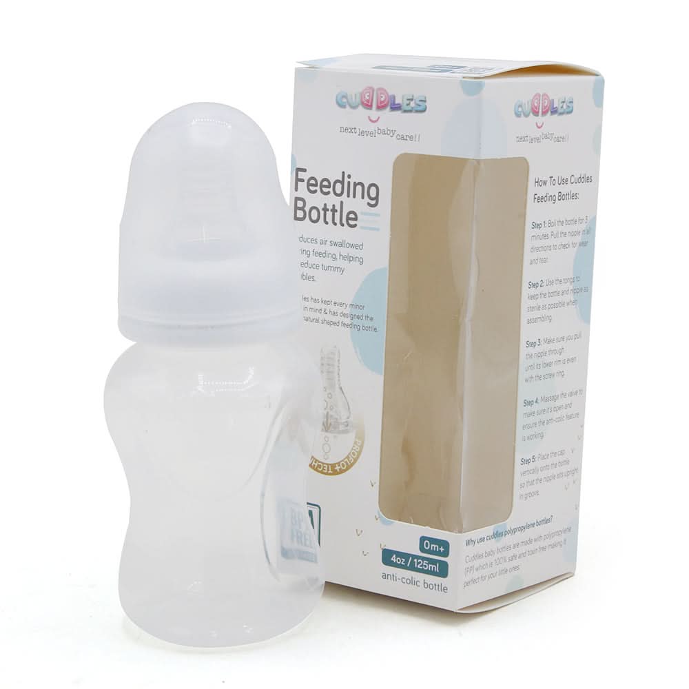 Cuddles Feeder Bottle 125ml - White, Feeding Supplies, Cuddles, Chase Value