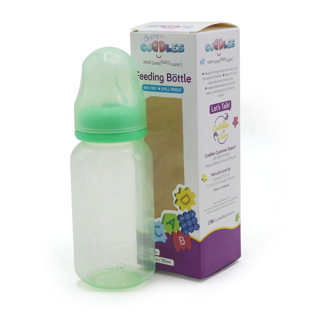 Cuddles Feeder Bottle 150ml - Green, Feeding Supplies, Cuddles, Chase Value
