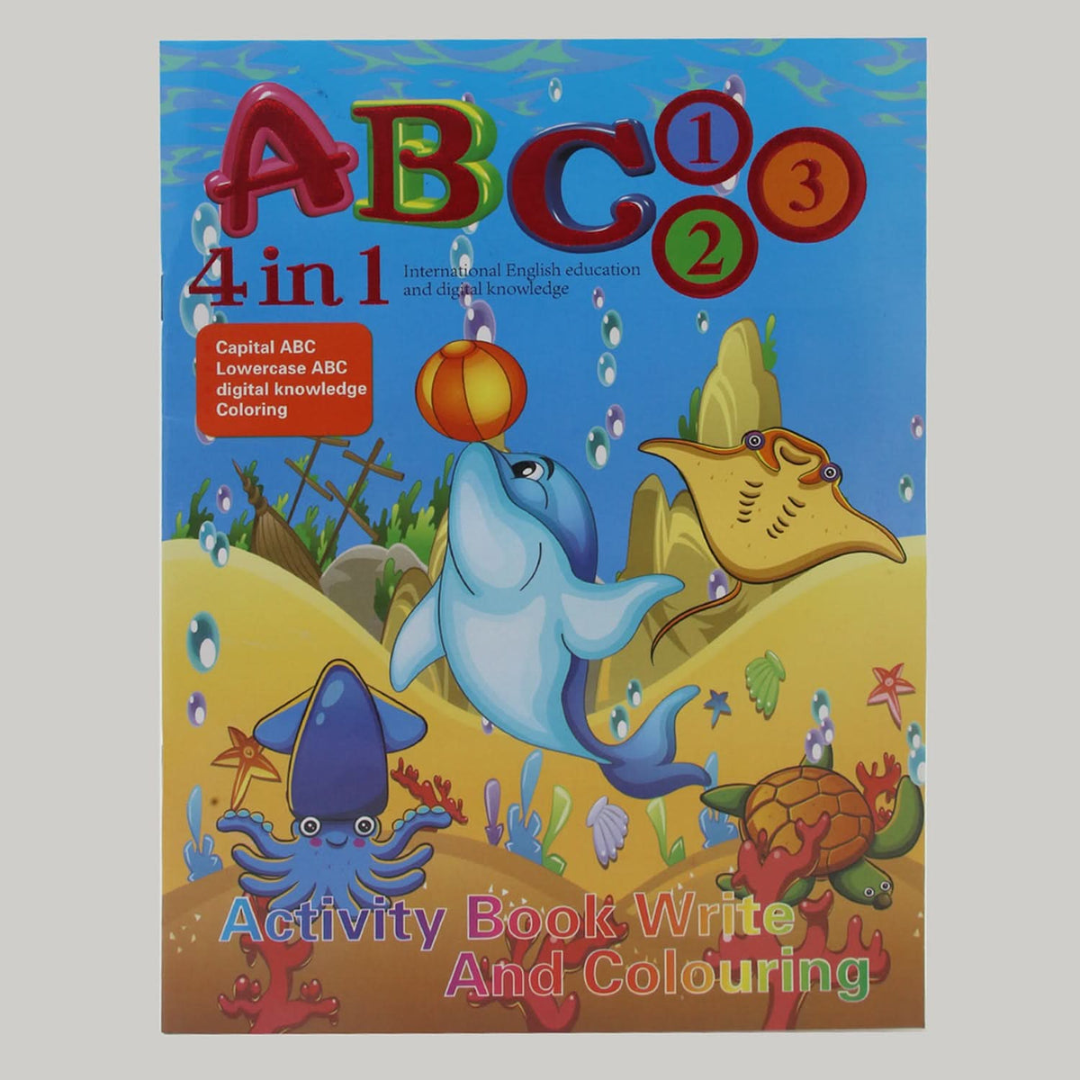 Activity Book Writing & Coloring 4 In 1 - Multi Color, Coloring Books, Chase Value, Chase Value