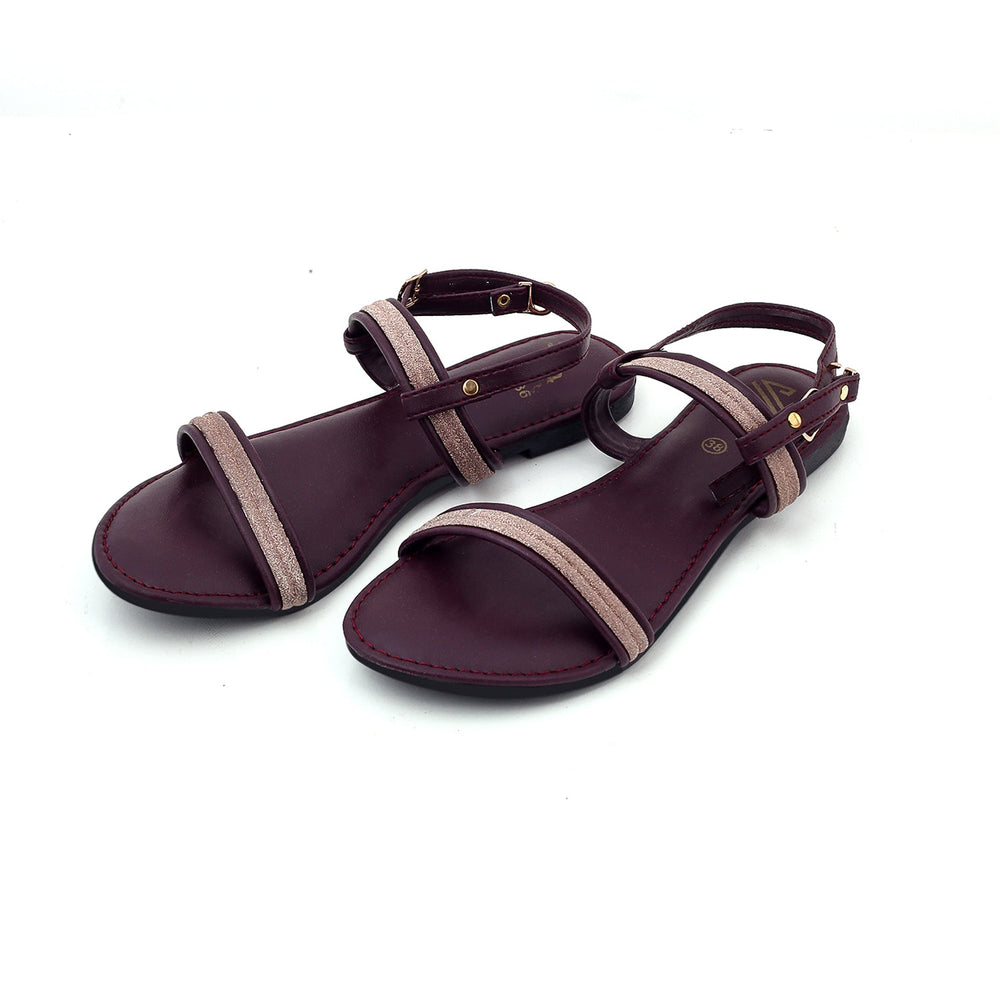 Women's Sandal - Maroon, Women Sandals, Chase Value, Chase Value