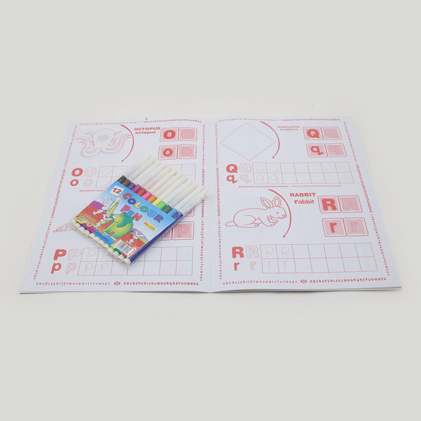 Activity Book Writing & Coloring 4 In 1 - Multi Color