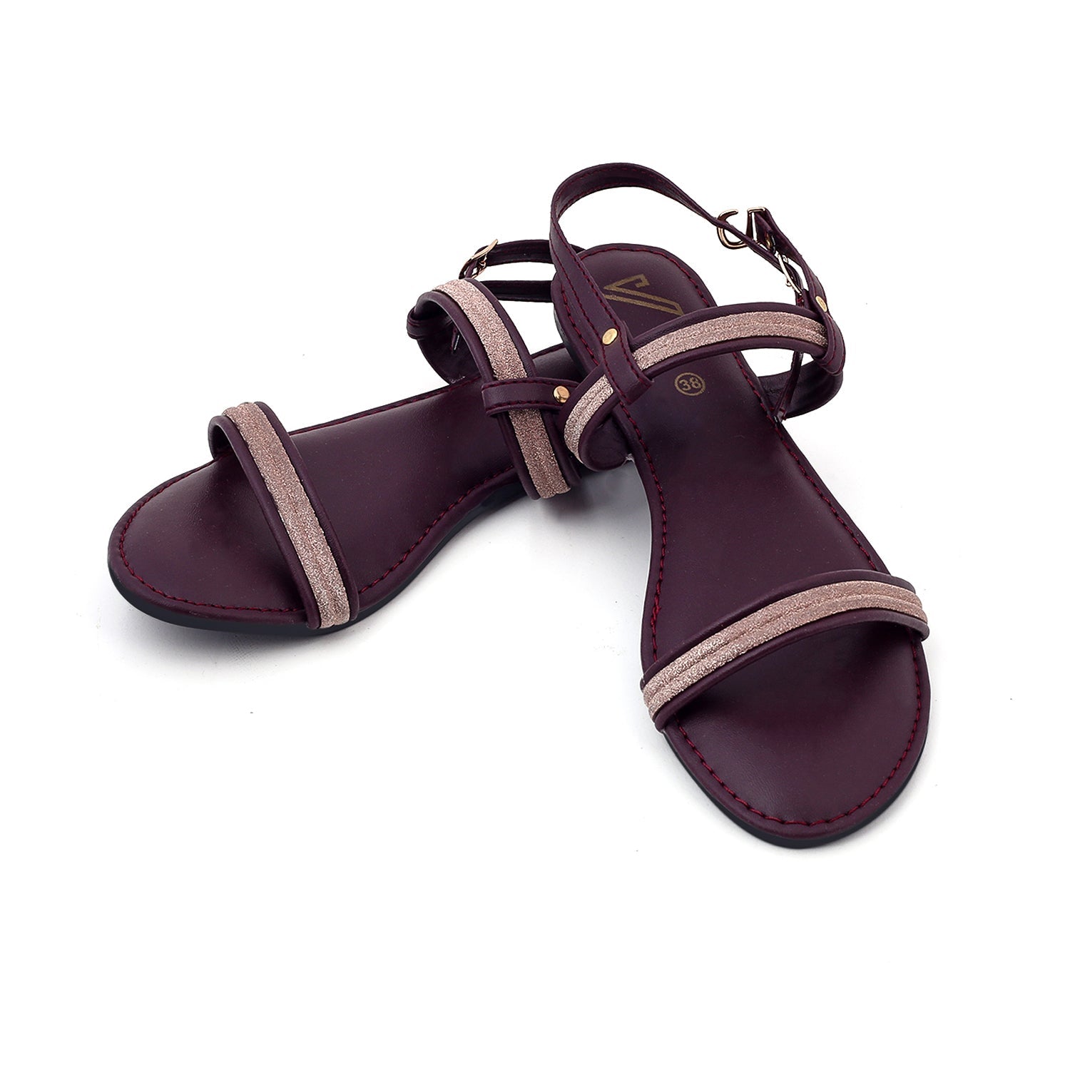 Women's Sandal - Maroon, Women Sandals, Chase Value, Chase Value