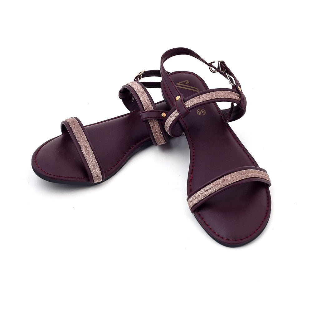 Women's Sandal - Maroon, Women Sandals, Chase Value, Chase Value