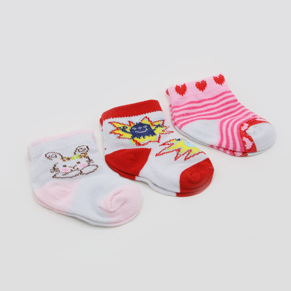 Girls Fancy Sock Pack of 3 - Multi Color, Girls Socks, Chase Value, Chase Value