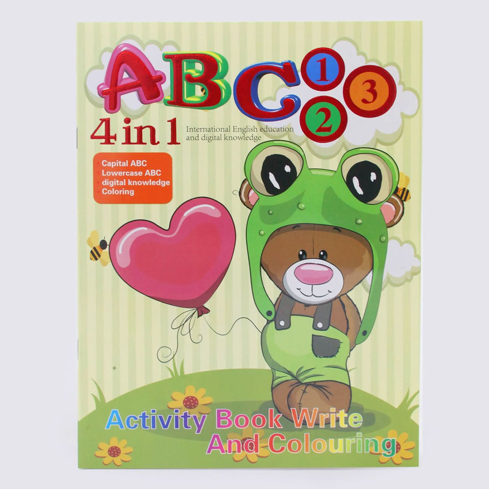 Activity Book Writing & Coloring 4 In 1 - Multi Color, Coloring Books, Chase Value, Chase Value