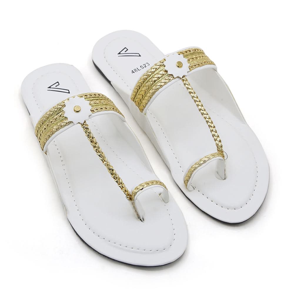 Women's Slipper - White, Women Slippers, Chase Value, Chase Value