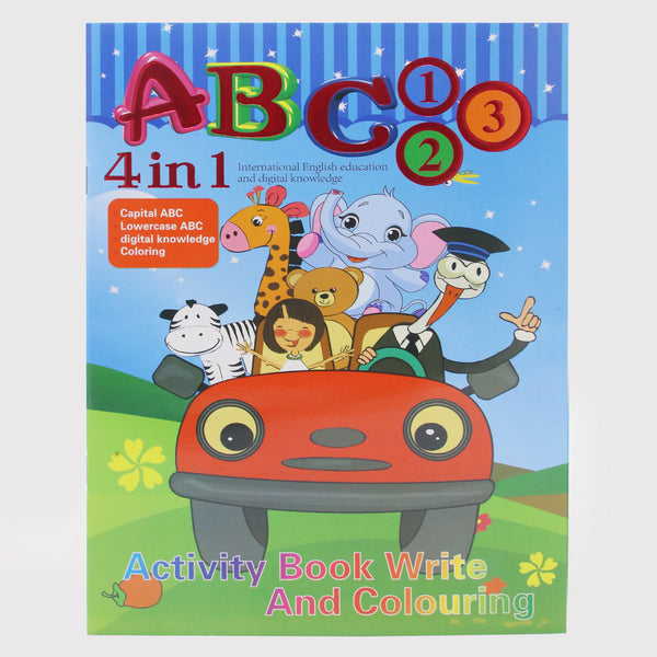 Activity Book Writing & Coloring 4 In 1 - Multi Color