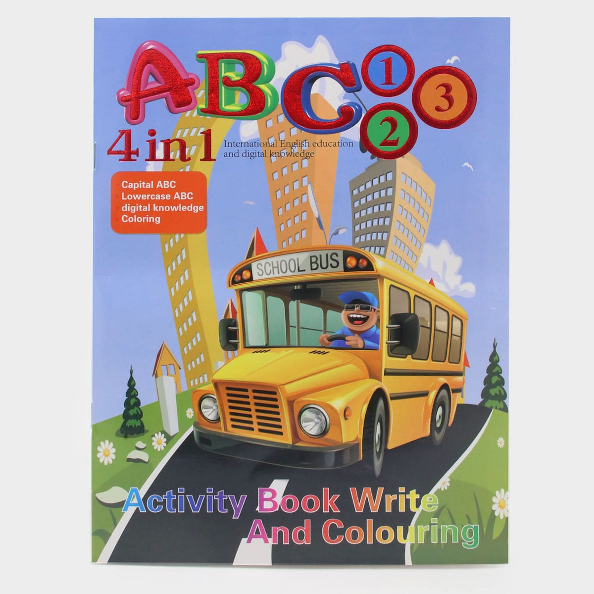Activity Book Writing & Coloring 4 In 1 - Multi Color, Coloring Books, Chase Value, Chase Value