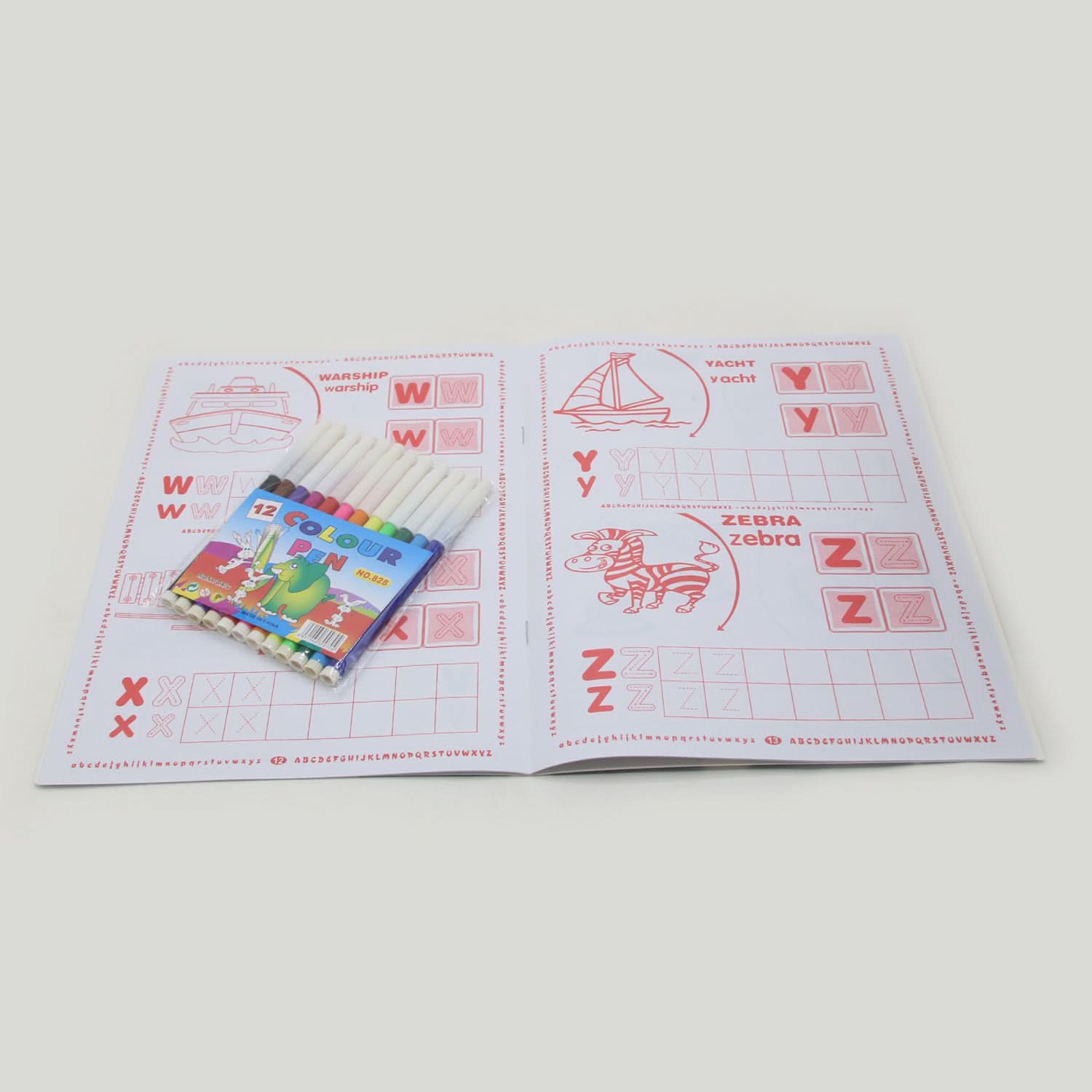 Activity Book Writing & Coloring 4 In 1 - Multi Color, Coloring Books, Chase Value, Chase Value
