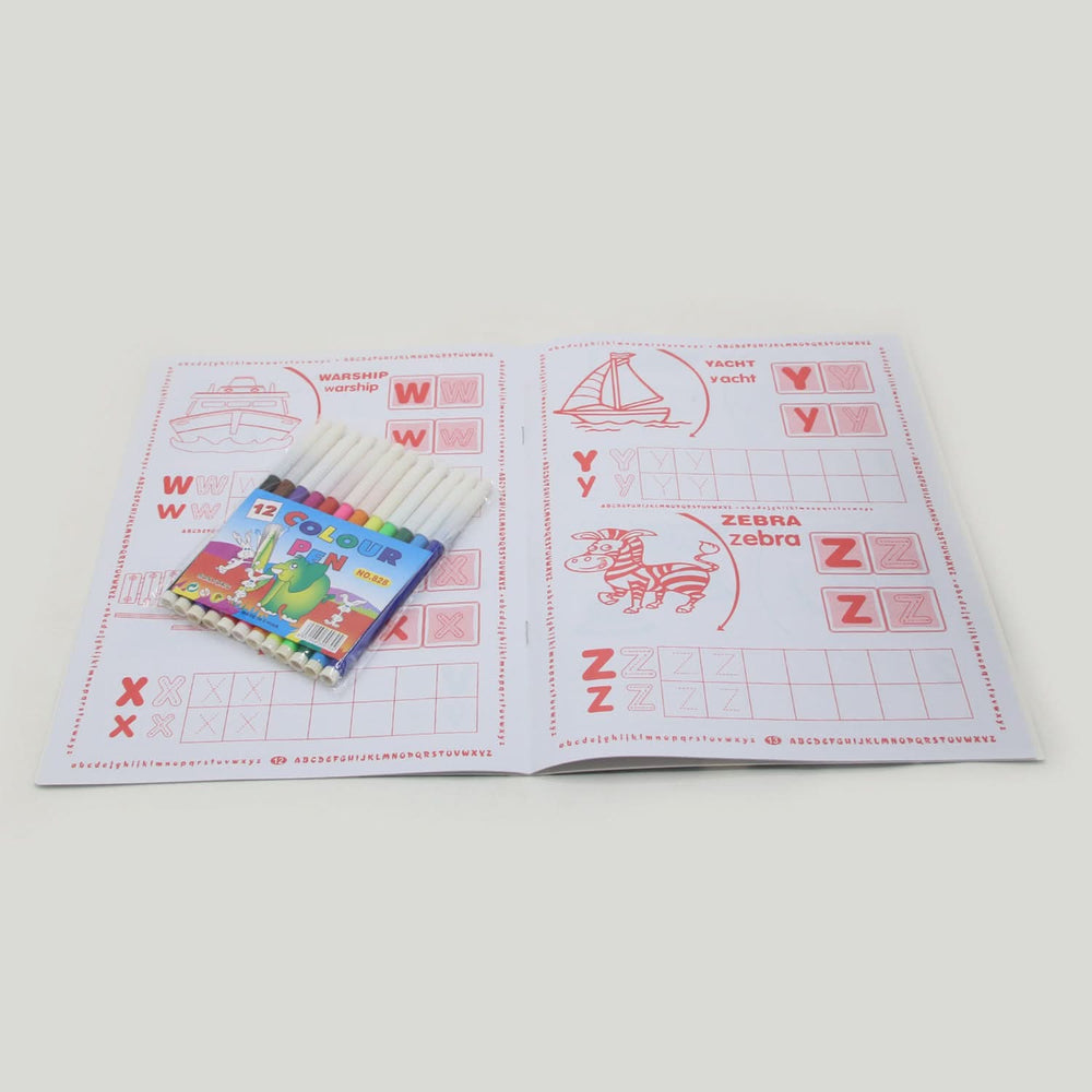 Activity Book Writing & Coloring 4 In 1 - Multi Color, Coloring Books, Chase Value, Chase Value
