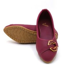 Girls Pumps - Maroon