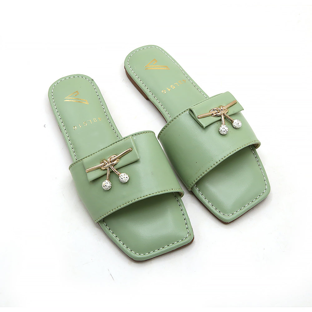Women's Slipper - Green, Women Slippers, Chase Value, Chase Value
