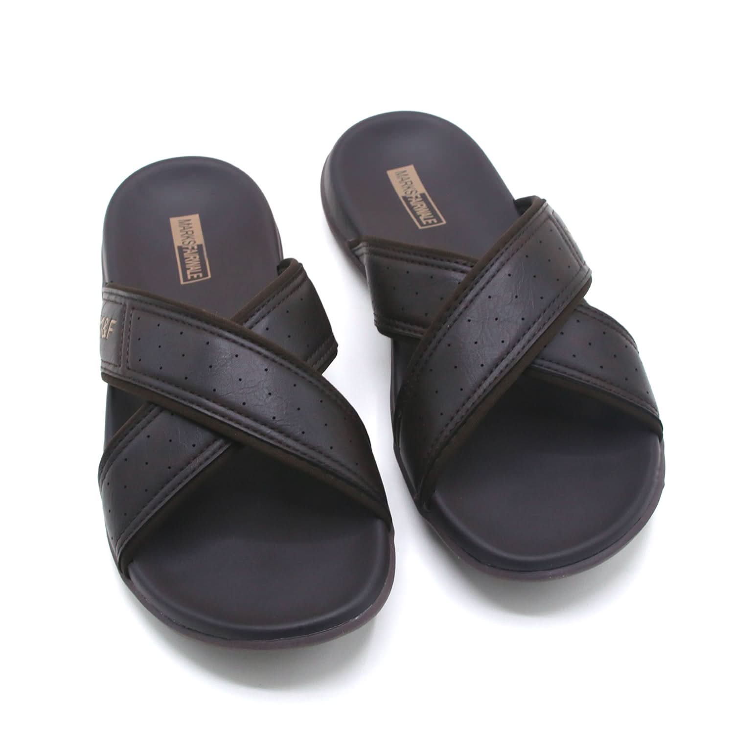 Mark Fairwale Open-Toe Slipper 21107 -  Brown, Men's Slippers, Chase Value, Chase Value