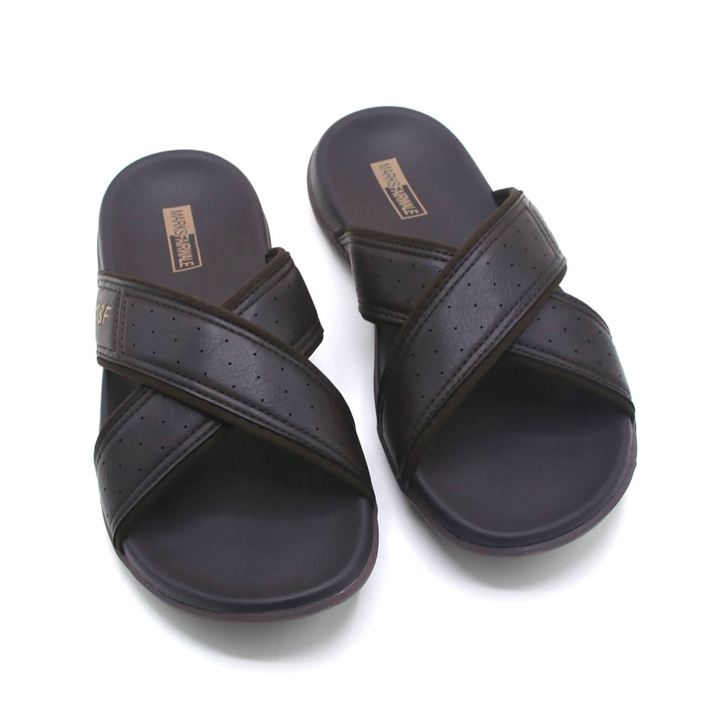Mark Fairwale Open-Toe Slipper 21107 -  Brown, Men's Slippers, Chase Value, Chase Value