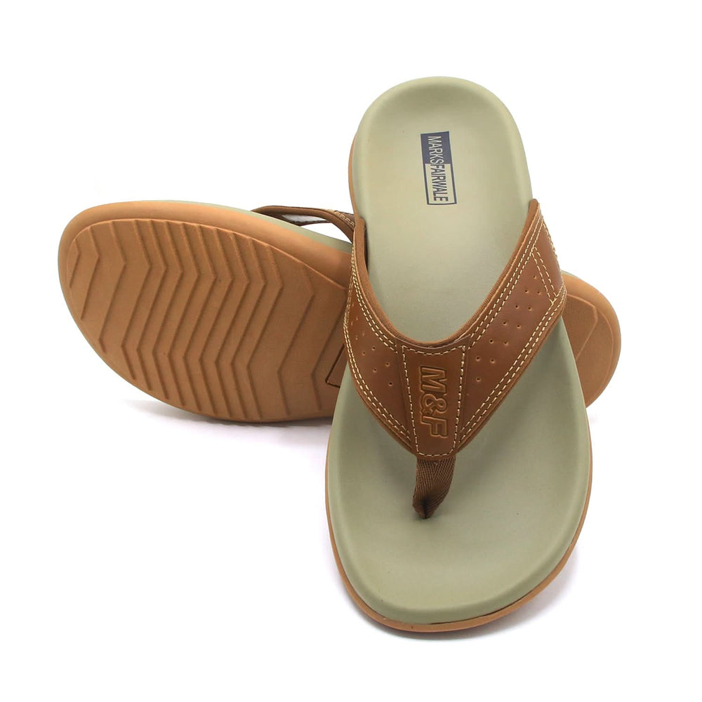 Mark Fairwale Open-Toe Flip Flop 21103 -  Mustard, Men's Slippers, Chase Value, Chase Value