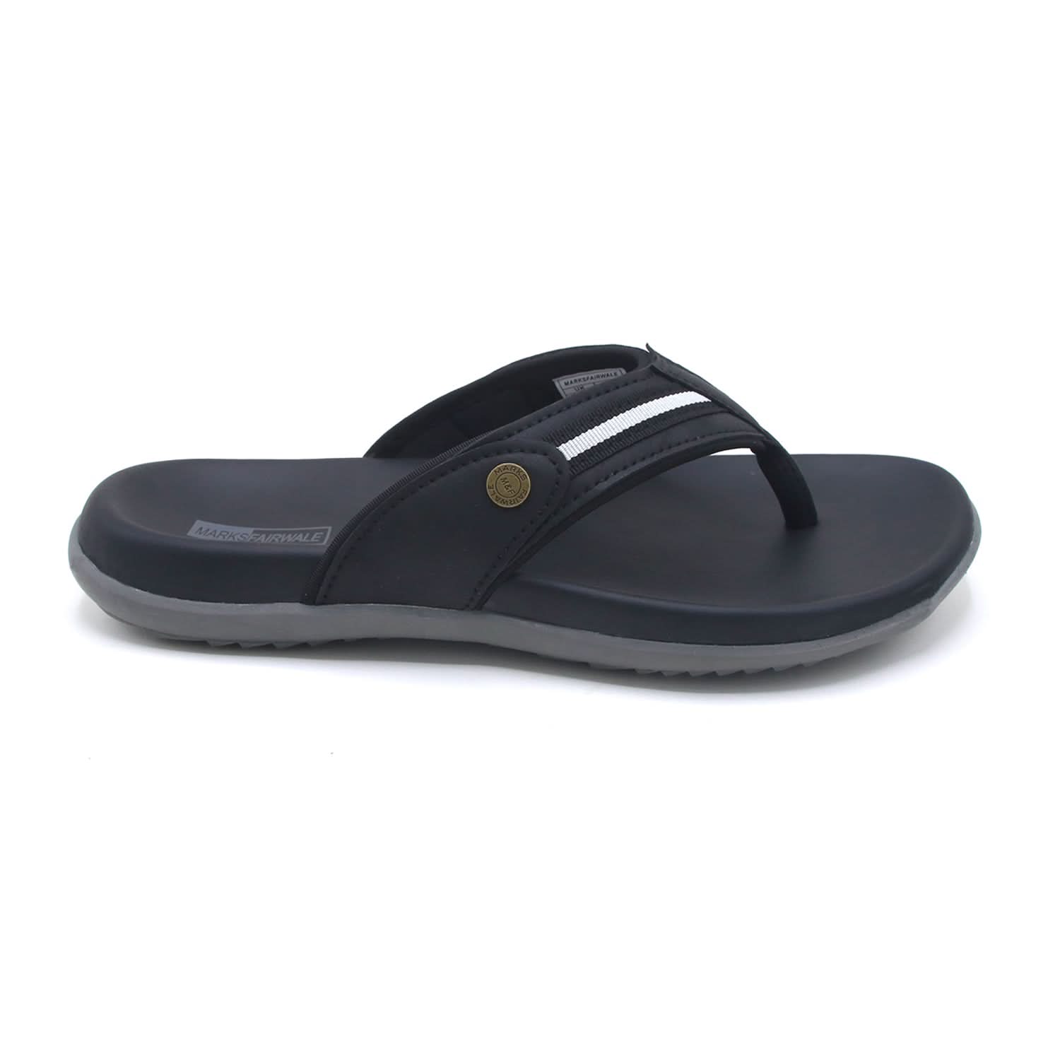 Mark Fairwale Open-Toe Flip Flop 21105 -  Black, Men's Slippers, Chase Value, Chase Value