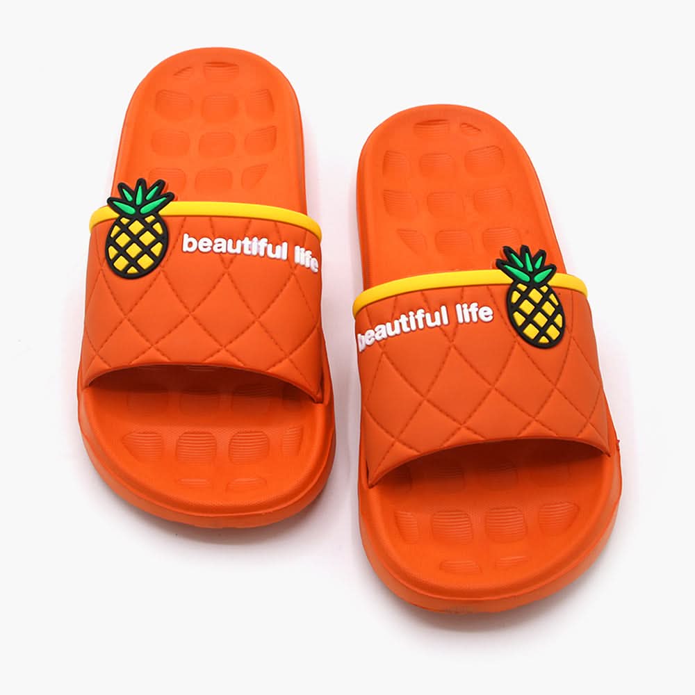 Women's Slider - Orange, Women Slippers, Chase Value, Chase Value