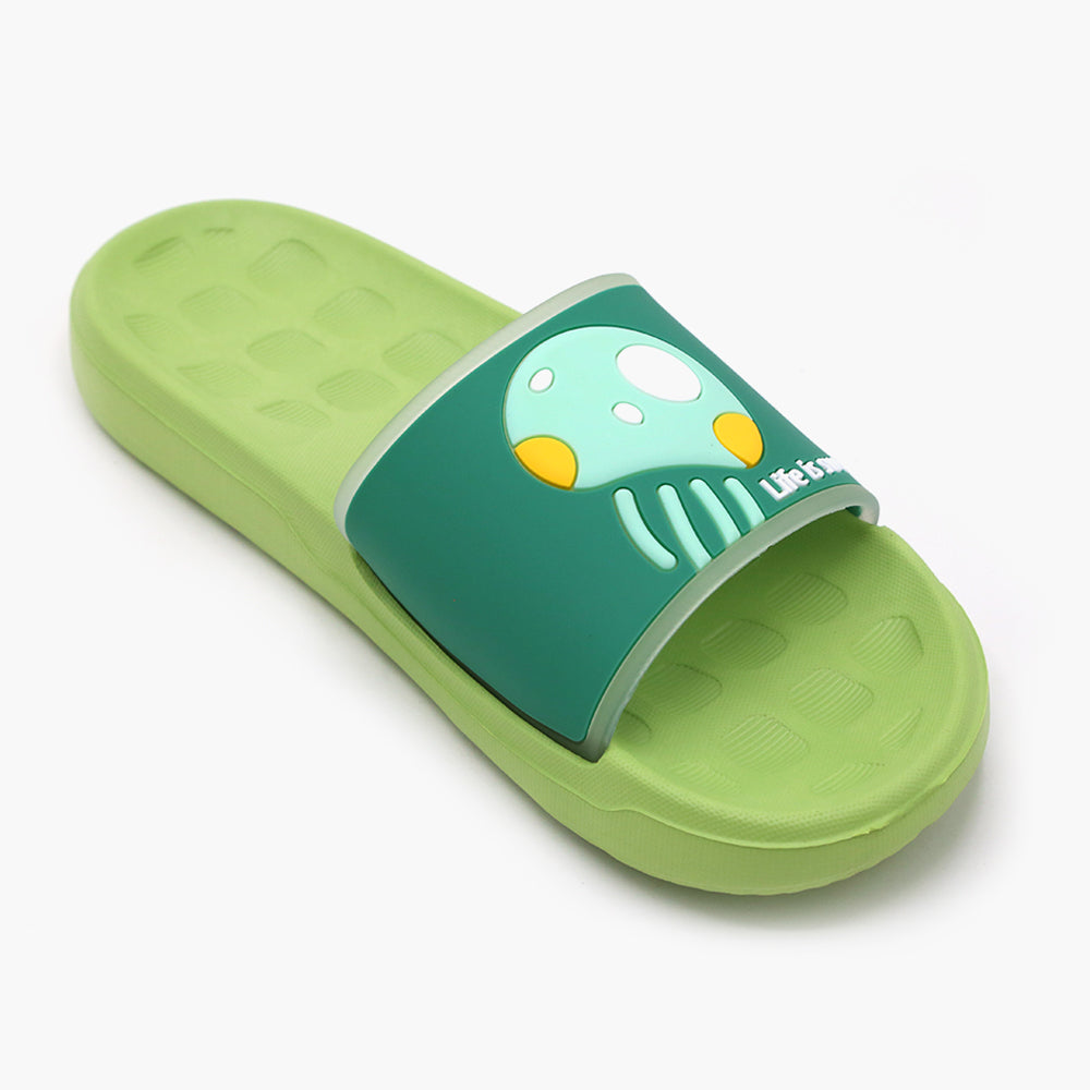 Women's Slider - Green, Women Slippers, Chase Value, Chase Value