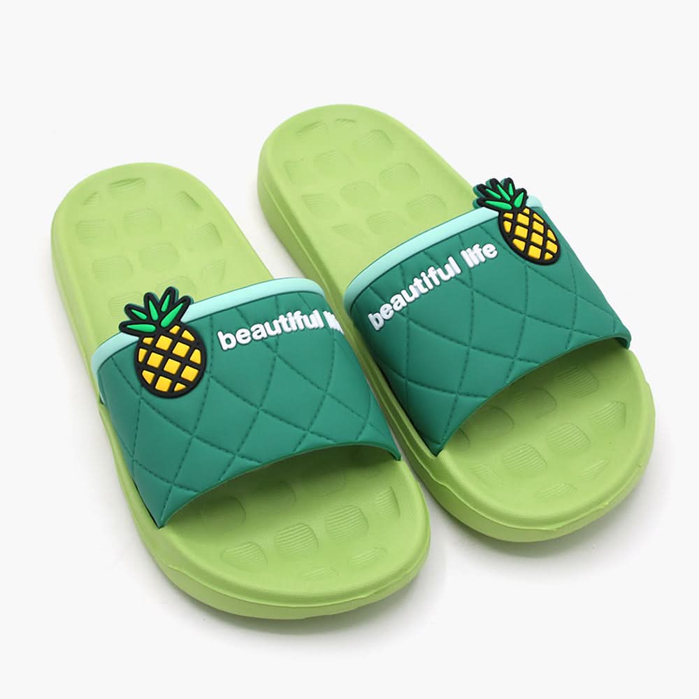 Women's Slider - Green, Women Slippers, Chase Value, Chase Value