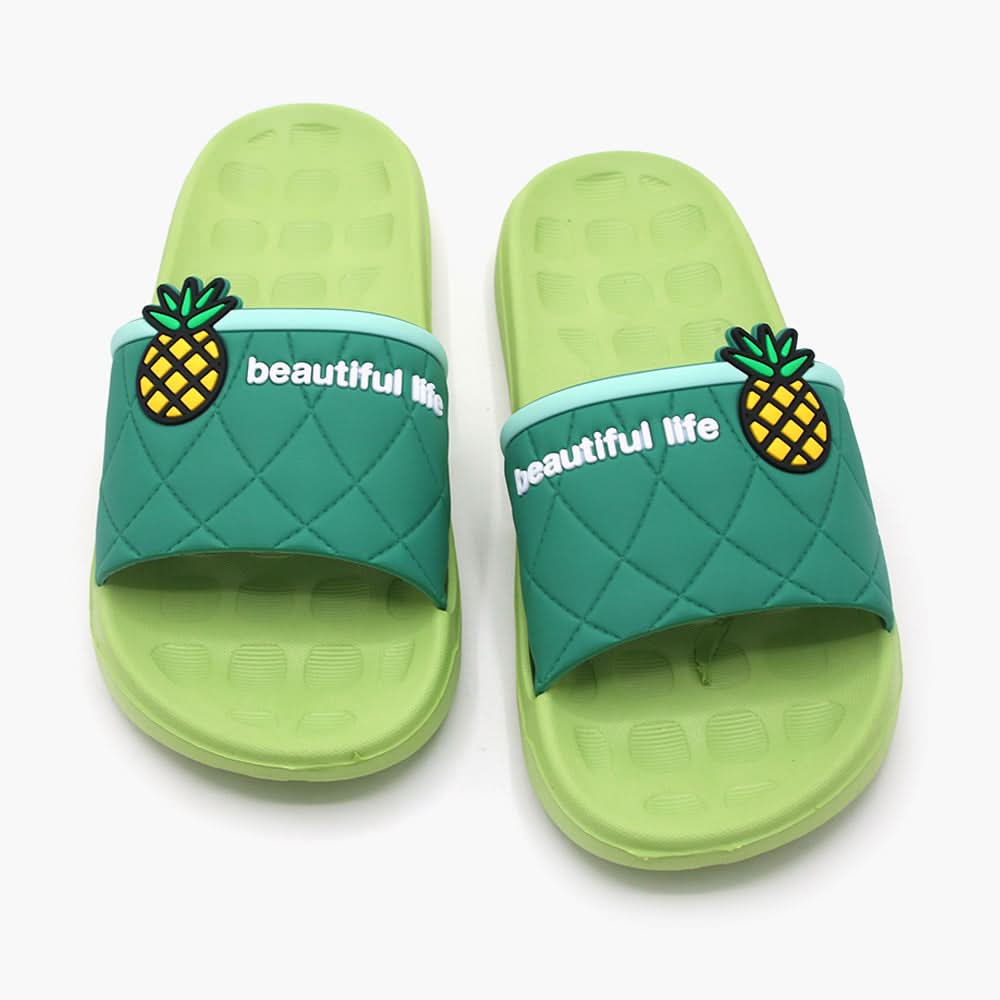 Women's Slider - Green, Women Slippers, Chase Value, Chase Value
