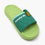 Women's Slider - Green, Women Slippers, Chase Value, Chase Value
