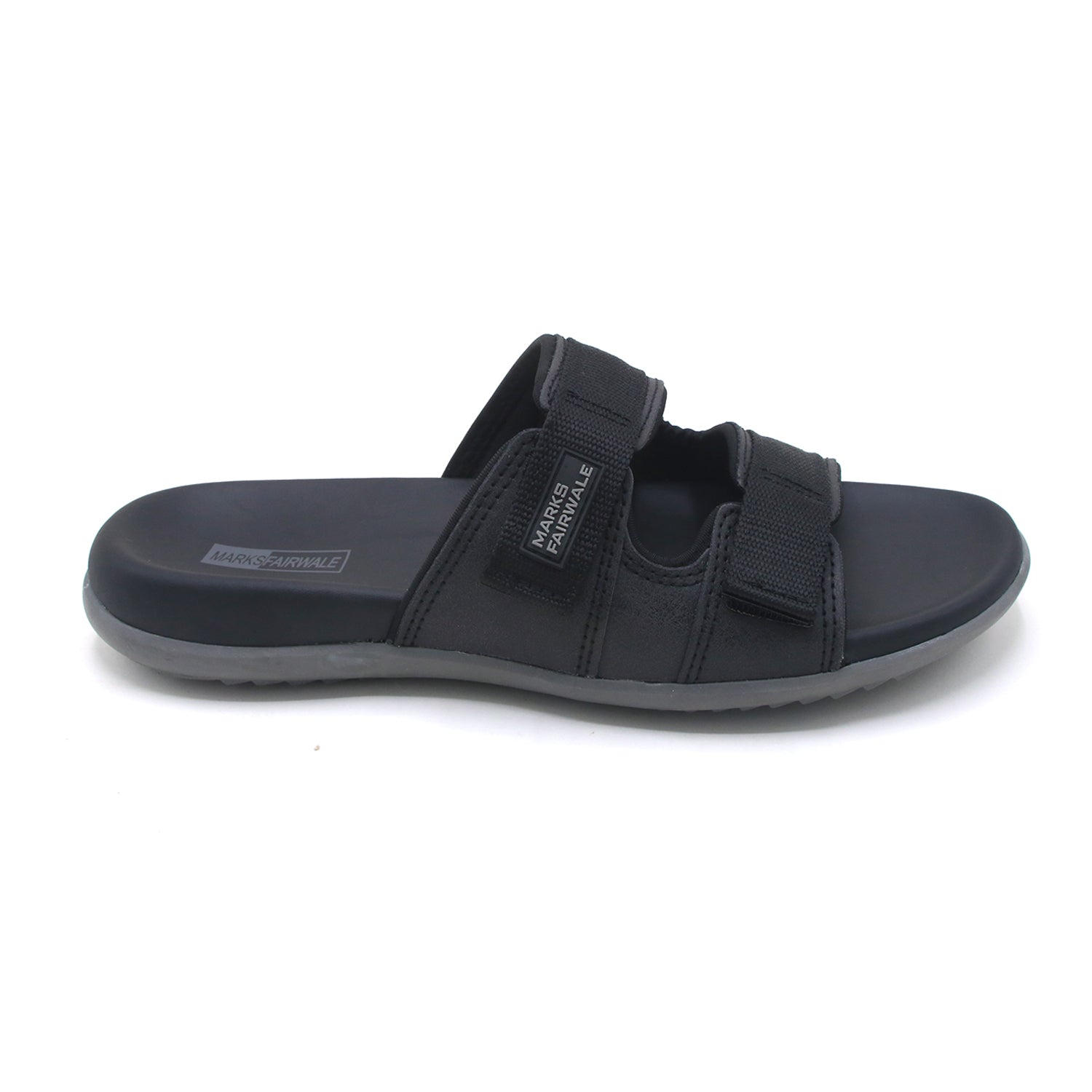 Mark Fairwale Open-Toe Slipper 21106 -  Black, Men's Slippers, Chase Value, Chase Value