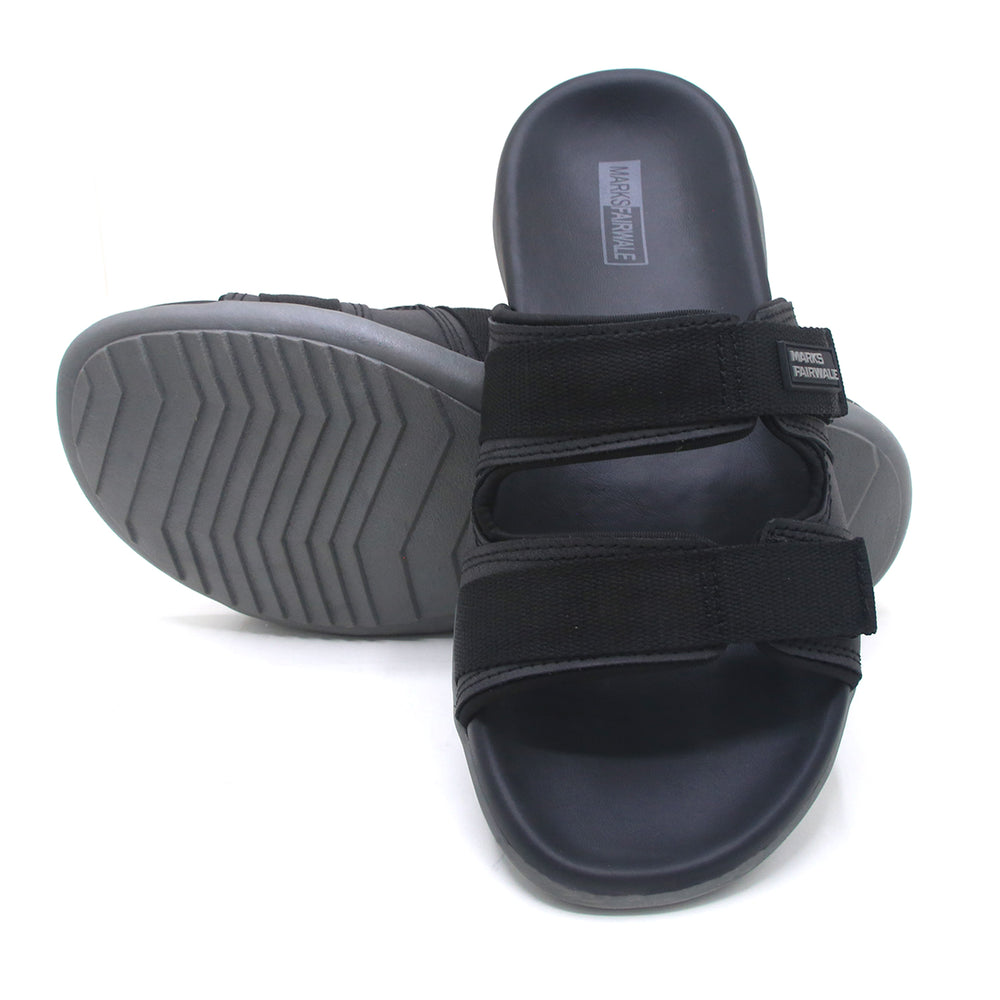 Mark Fairwale Open-Toe Slipper 21106 -  Black, Men's Slippers, Chase Value, Chase Value