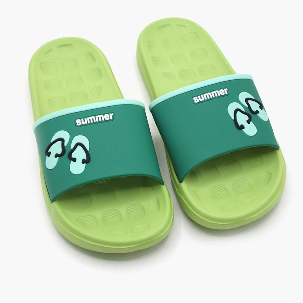 Women's Slider - Green, Women Slippers, Chase Value, Chase Value