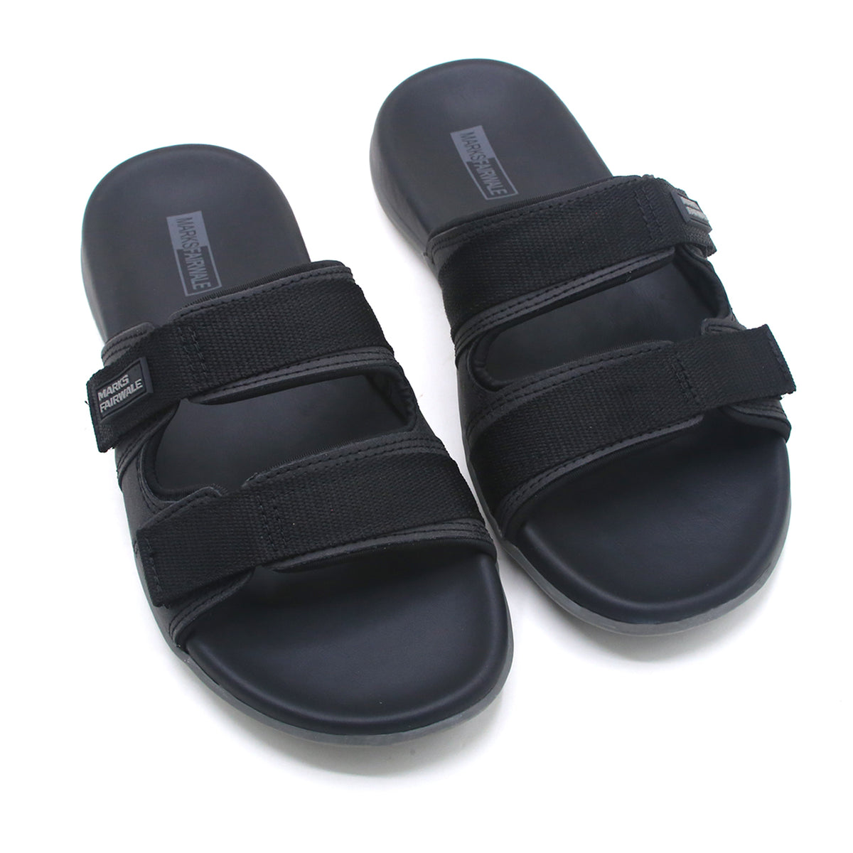 Mark Fairwale Open-Toe Slipper 21106 -  Black, Men's Slippers, Chase Value, Chase Value