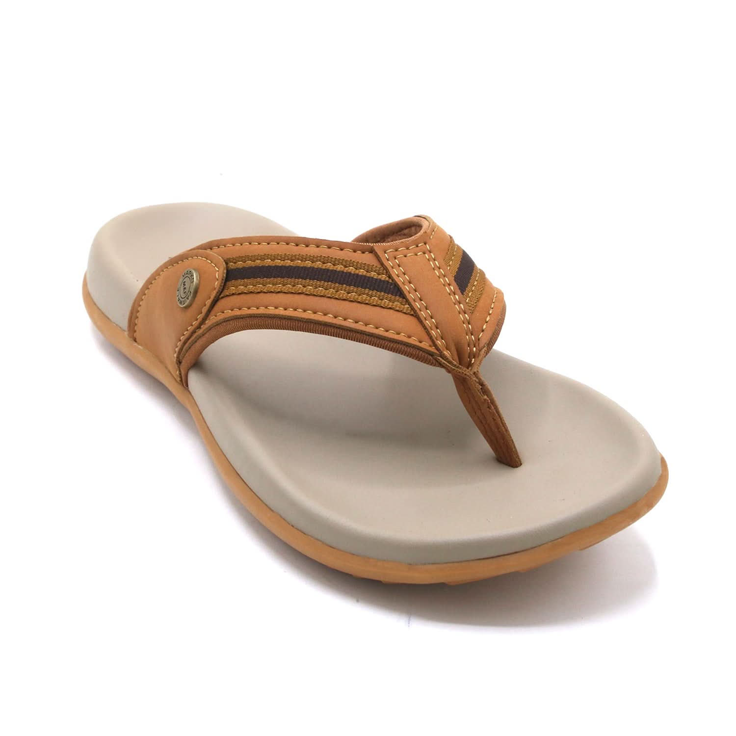 Mark Fairwale Open-Toe Flip Flop 21105 -  Khaki, Men's Slippers, Chase Value, Chase Value