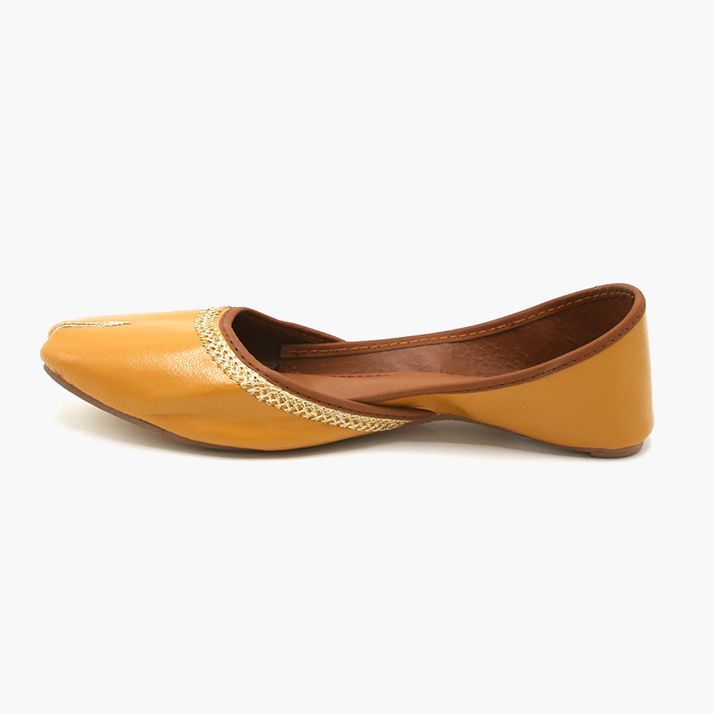 Women's Khussa - Yellow, Women Pumps, Chase Value, Chase Value