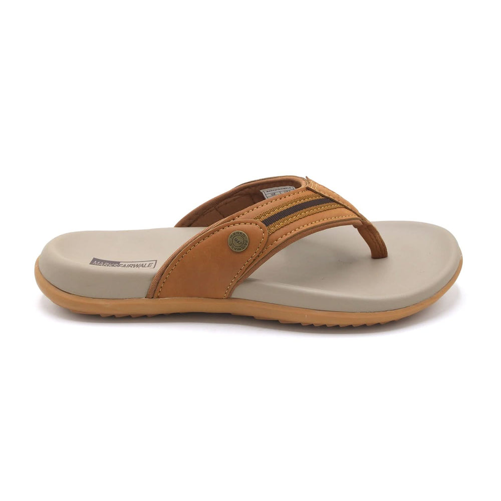 Mark Fairwale Open-Toe Flip Flop 21105 -  Khaki, Men's Slippers, Chase Value, Chase Value