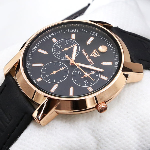 Men's Watch - Black & Copper