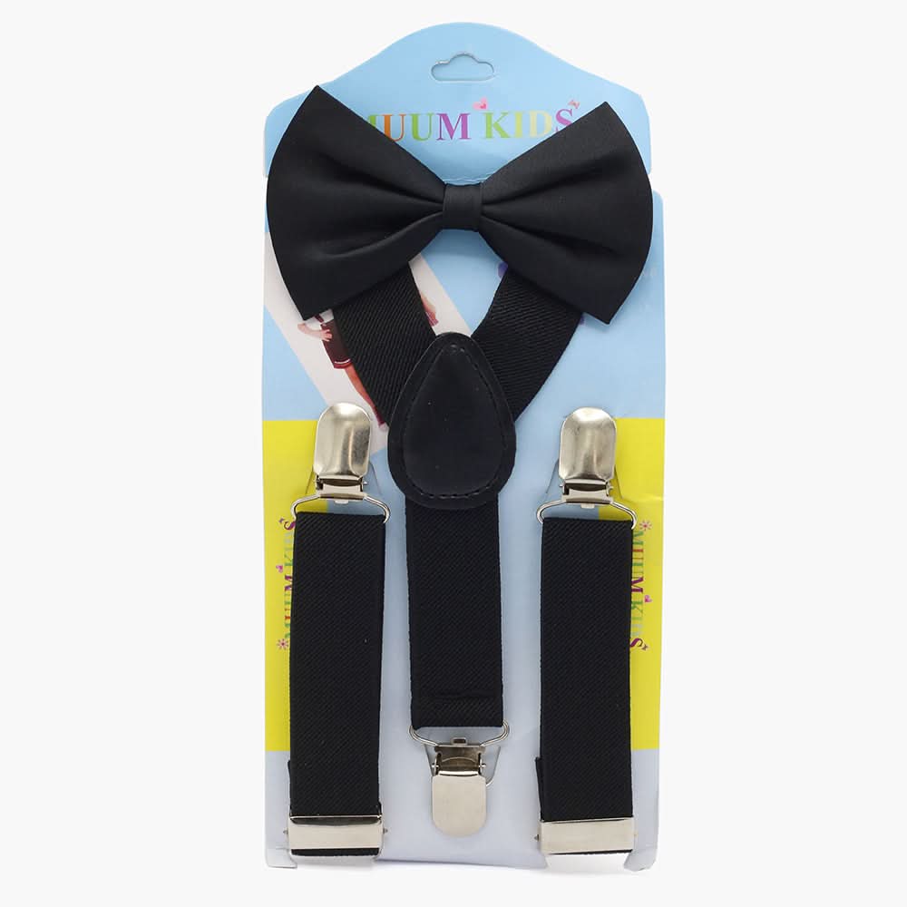 Boys Gallace Bow Set - Black, Boys Belts & Gallace, Chase Value, Chase Value