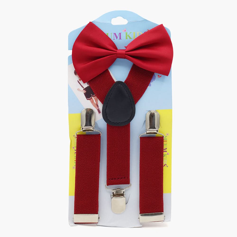 Boys Gallace Bow Set - Maroon, Boys Belts & Gallace, Chase Value, Chase Value