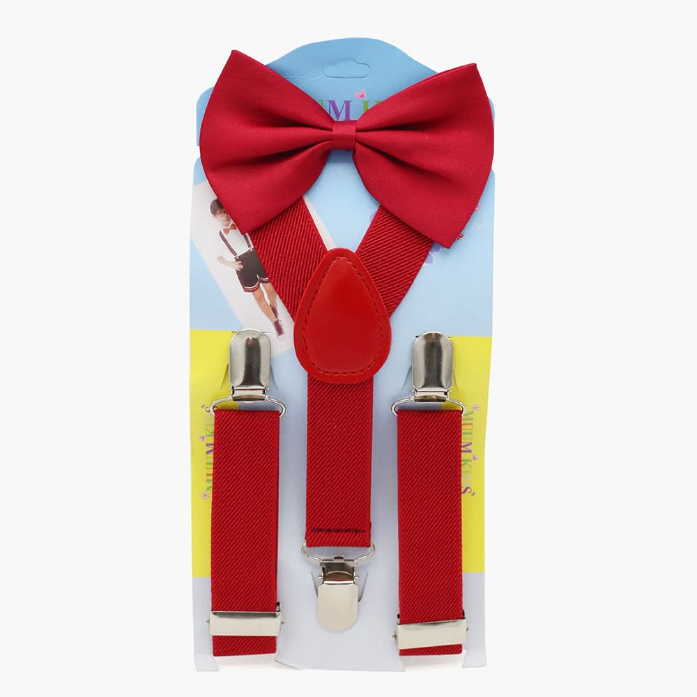 Boys Gallace Bow Set - Maroon, Boys Belts & Gallace, Chase Value, Chase Value