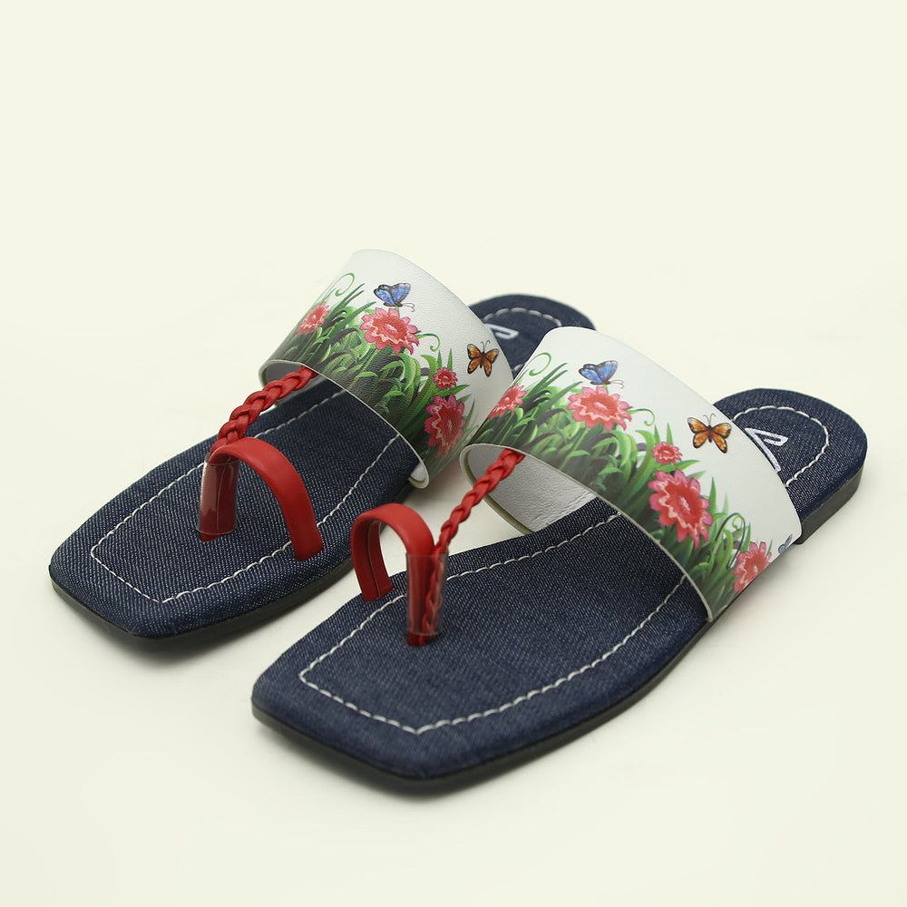 Girls Kolhapuri Slipper - Red, Girls Slippers, Chase Value, Chase Value