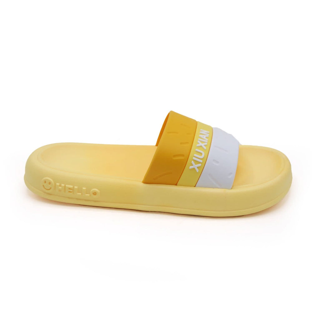 Women's Slider - Yellow, Women Slippers, Chase Value, Chase Value