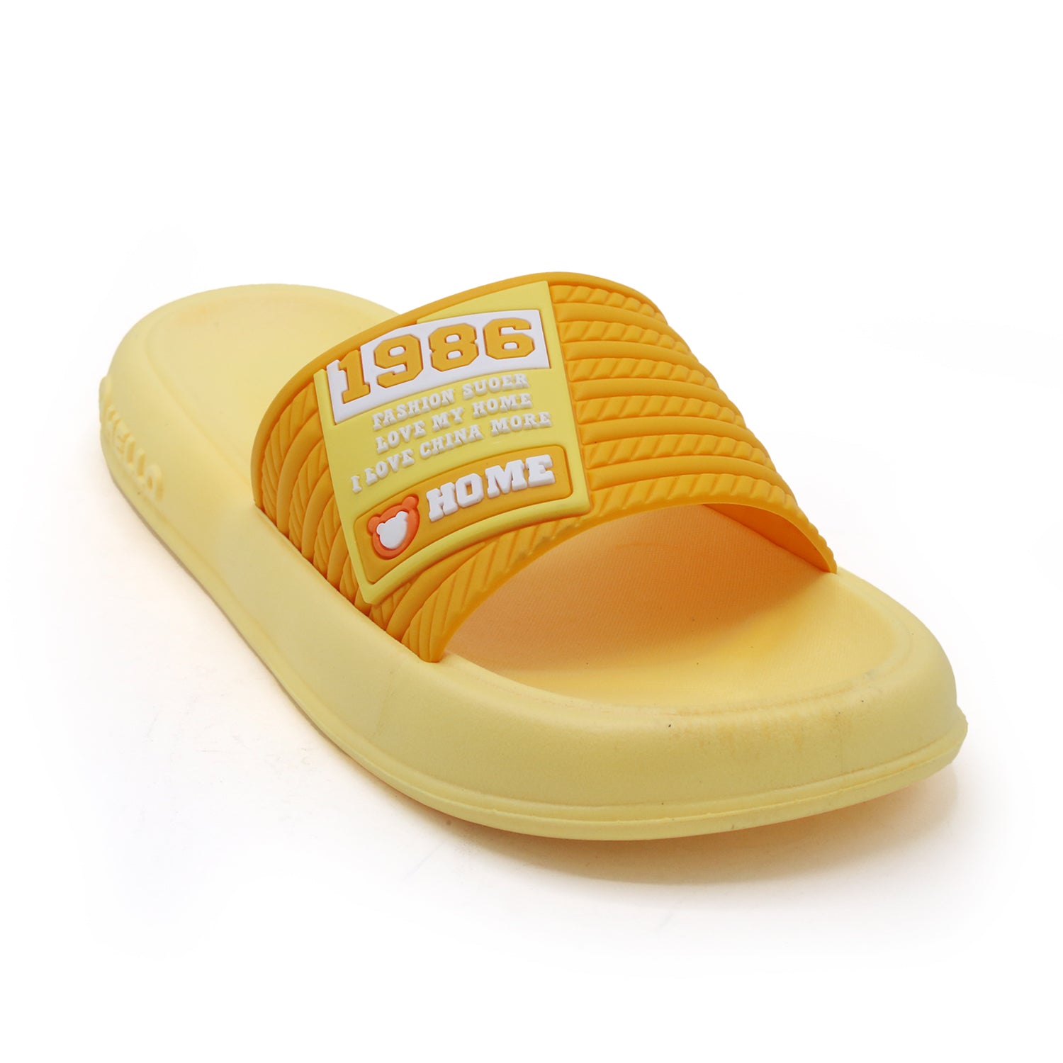Women's Slider - Yellow, Women Slippers, Chase Value, Chase Value
