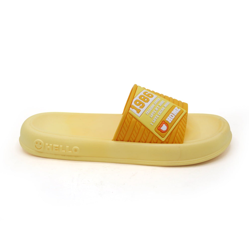 Women's Slider - Yellow, Women Slippers, Chase Value, Chase Value