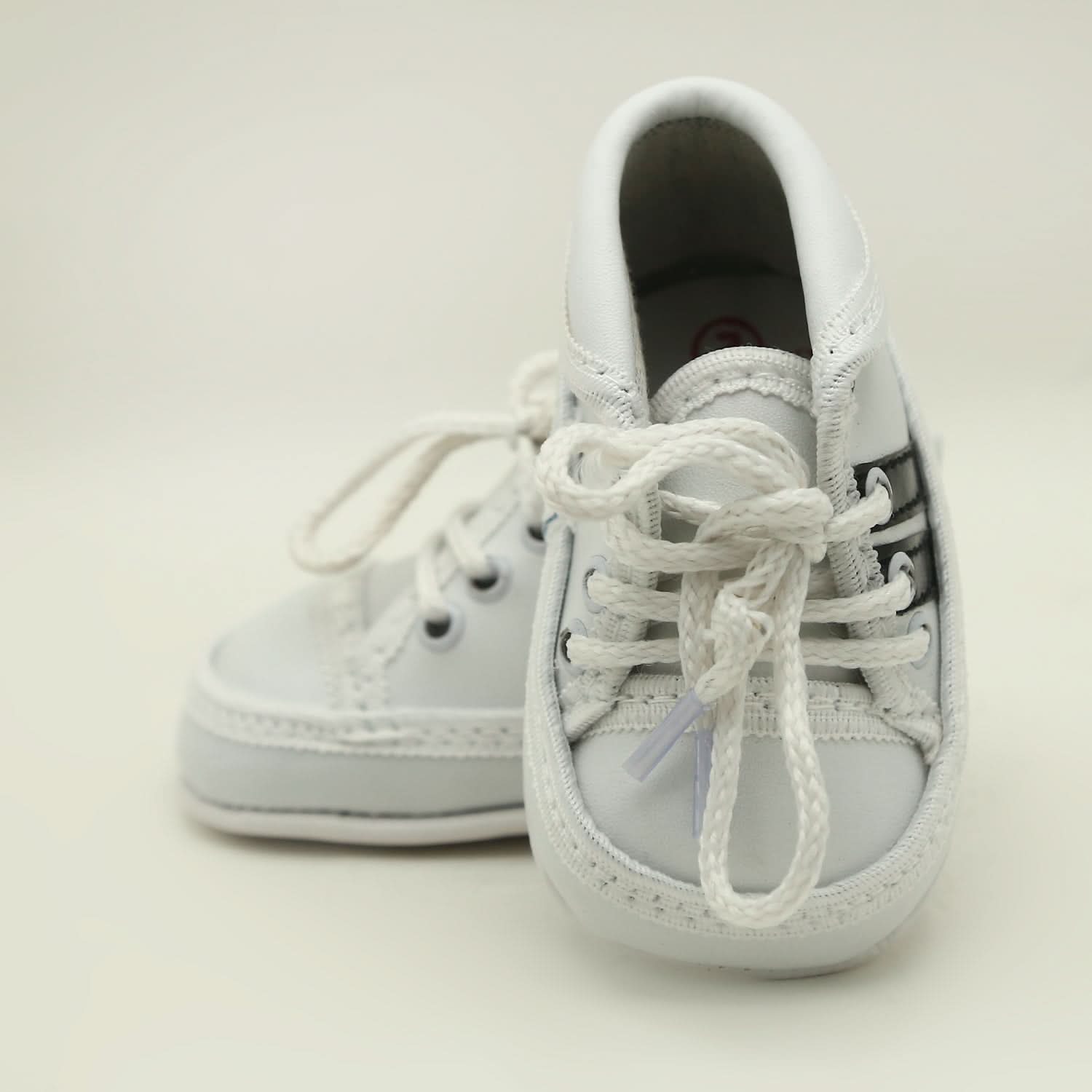 Newborn Boys Lace Shoes - White, Newborn Caps, Shoes & Socks, Chase Value, Chase Value