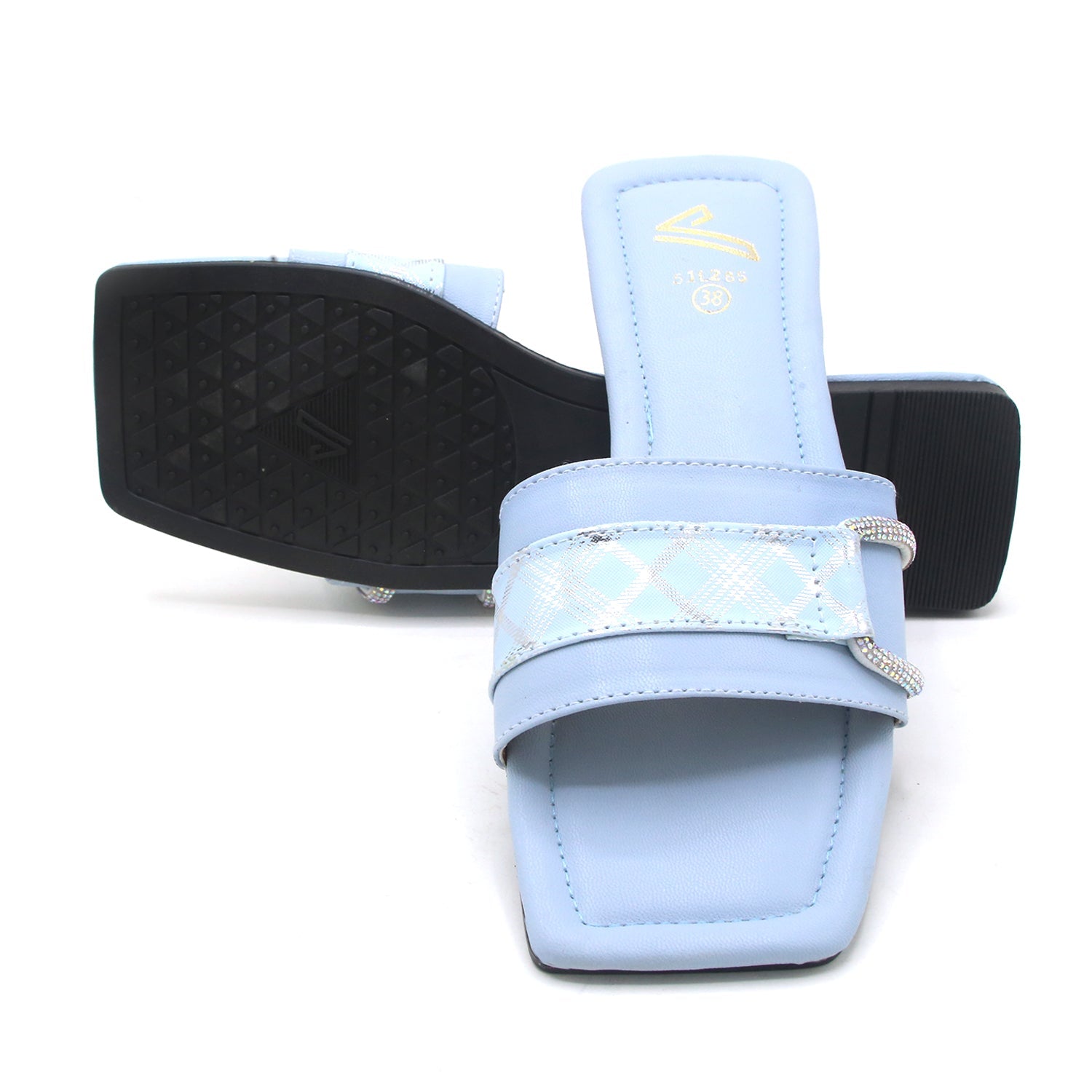 Valuable Open-Toe Slipper - Cyan, Women Slippers, Chase Value, Chase Value