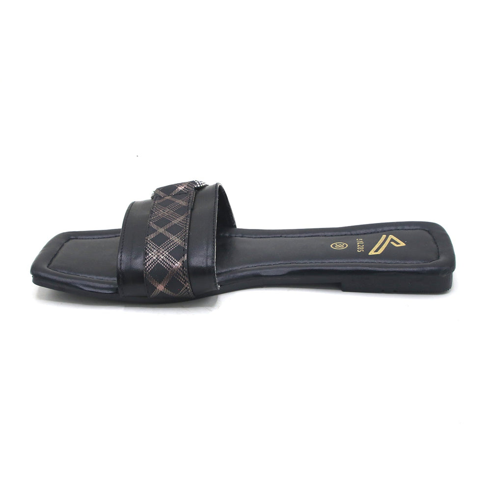 Valuable Open-Toe Slipper - Black, Women Slippers, Chase Value, Chase Value