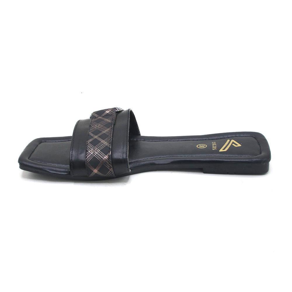 Valuable Open-Toe Slipper - Black, Women Slippers, Chase Value, Chase Value