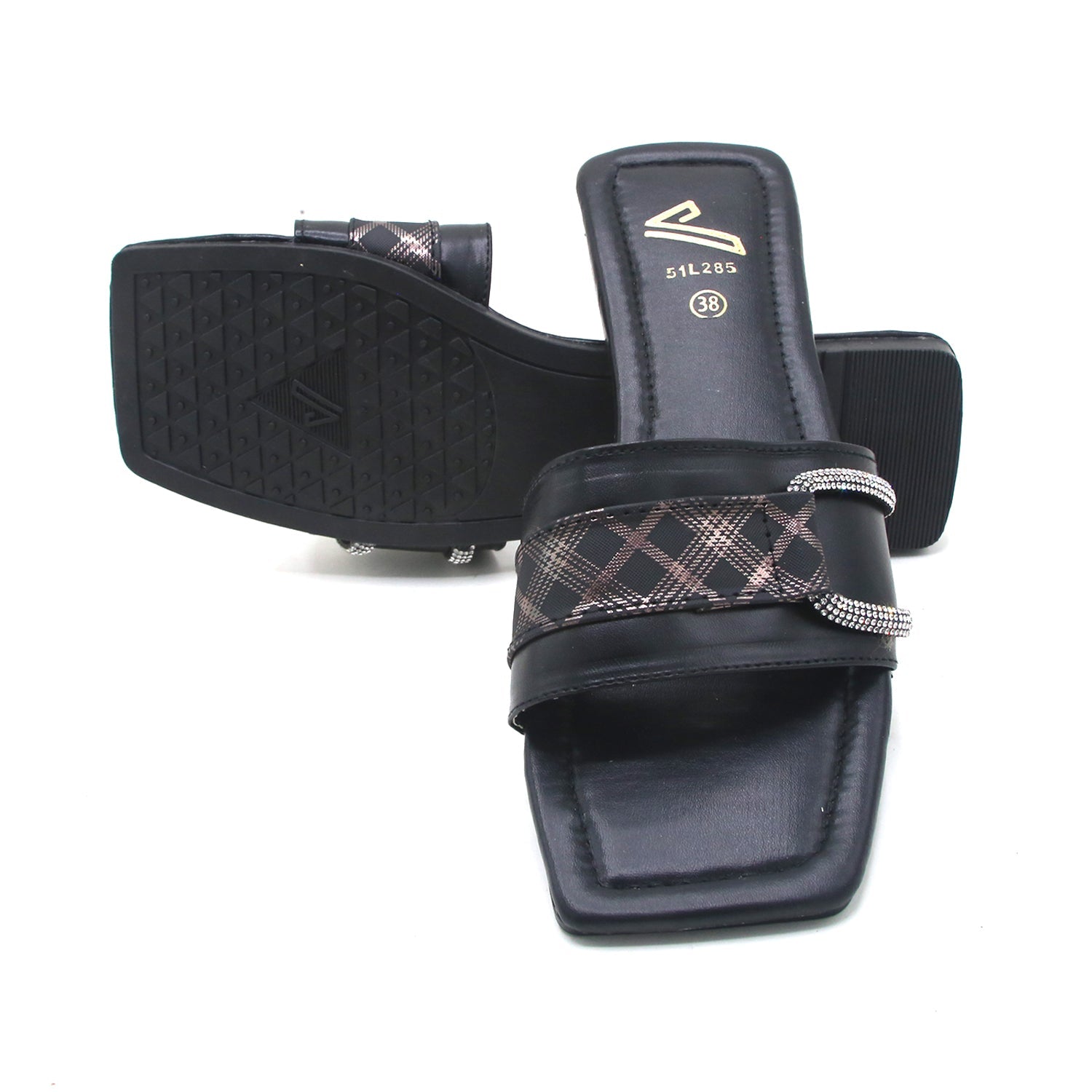 Valuable Open-Toe Slipper - Black, Women Slippers, Chase Value, Chase Value