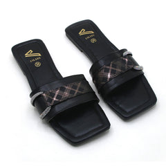 Valuable Open-Toe Slipper - Black