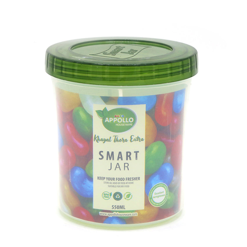 Smart Medium Jar 550ml - Green, Storage Boxes, Chase Value, Chase Value