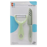 Stainless Steel Knife & Peeler Set - Sea Green, Kitchen Tools, Chase Value, Chase Value