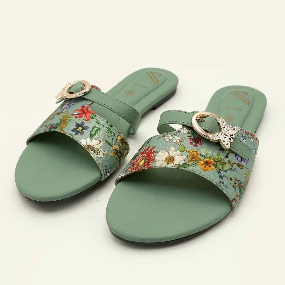 Women's Slipper - Green, Women Slippers, Chase Value, Chase Value