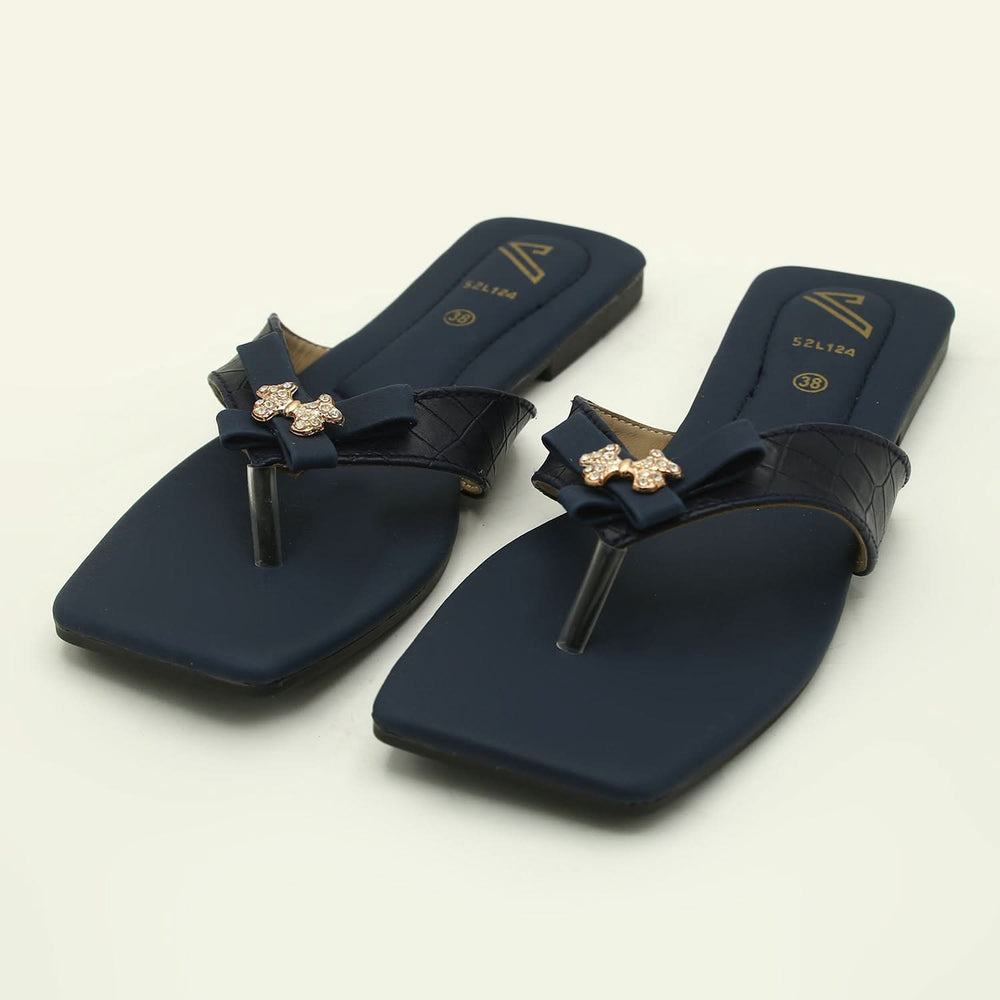 Women's Slipper - Navy Blue, Women Slippers, Chase Value, Chase Value
